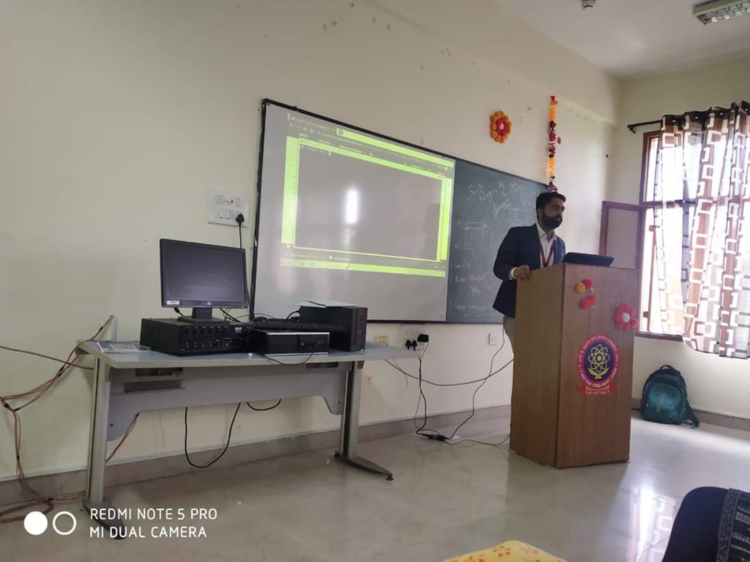 Department of CSE has Organized a Workshop on 20 Sep 2019